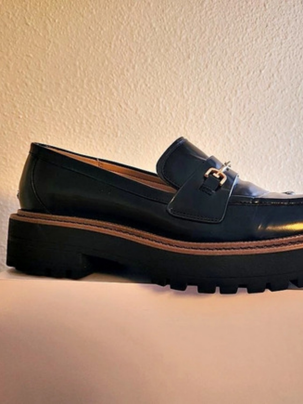 SAM EDELMAN Laurs Leather Platform Lug Sole Loafer Women 10 - Picture 9 of 10